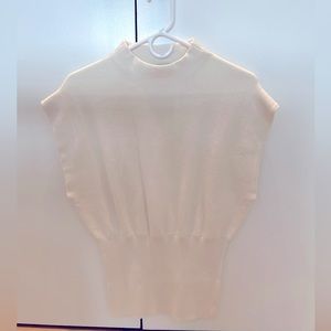 & other stories Cream Knit Short Sleeved Top